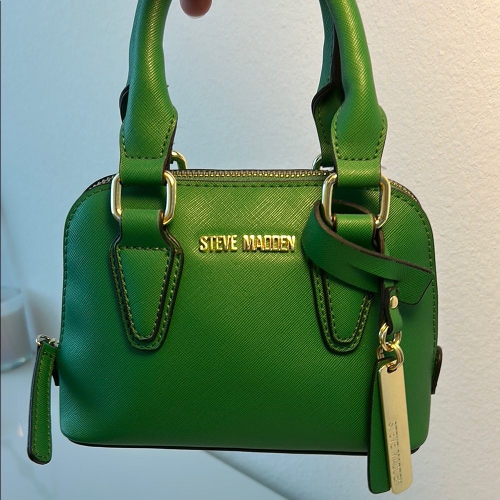 Steve Madden Green Mini Bag with Gold Hardware